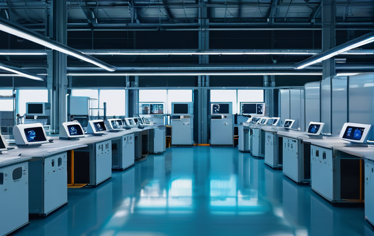 산업안전분야에서의 AI 기술 활용 사례 - Here are three image generation prompts in English, designed to be detailed and adhere to all safety...