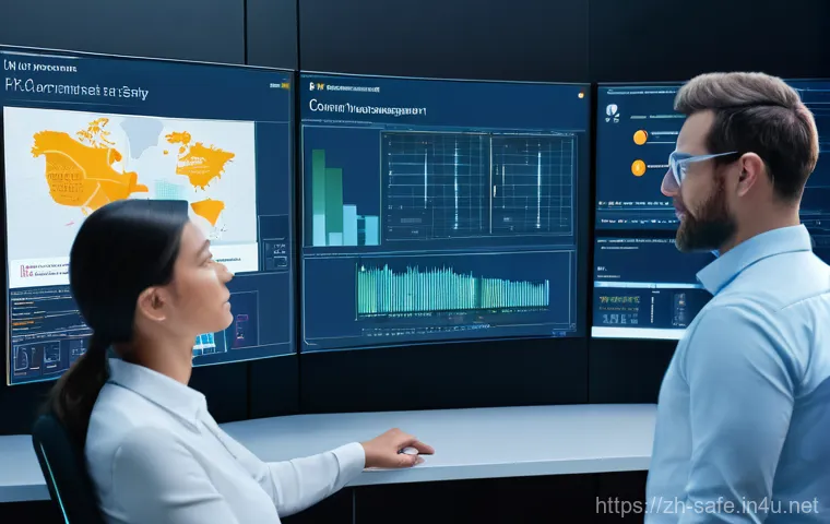 산업안전분야에서의 재해 데이터 분석 - **Prompt for an image representing a smart, AI-driven real-time safety monitoring system in an indus...