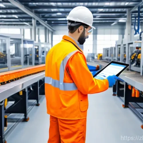 산업안전기사와 건설안전기사의 차이점 - **Industrial Safety Engineer at a Modern Factory Inspection:**
    A determined industrial safety en...