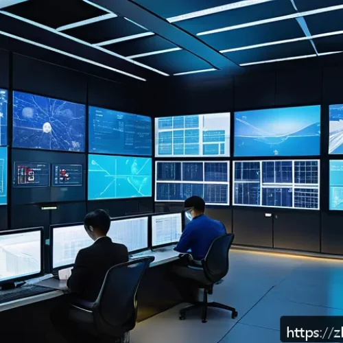 산업안전기사와 제조업의 위험성 관리 - A high-tech industrial control room featuring diverse engineers and safety managers analyzing multi-...